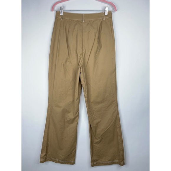 Mossman All Eyes On You Pant Tan Khaki High Rise Flare Wide Leg Office Neutral - Picture 2 of 14